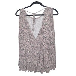 Soft & Sexy‎ Cold Sleeve Paisley Tank Top Flowy Casual Blouse SKU271